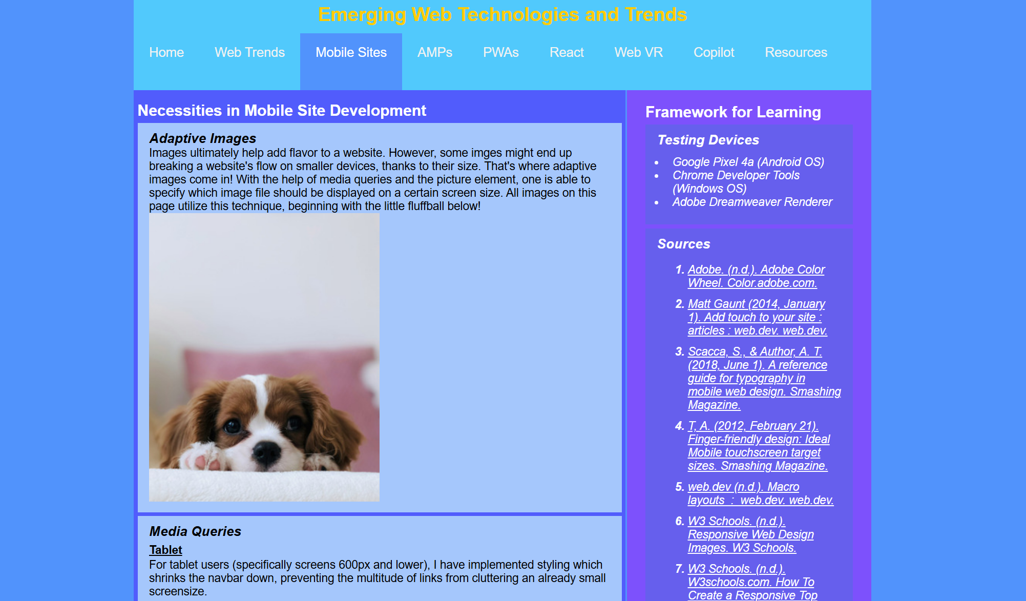 A look into the Responsive Design and Mobile-First project.
