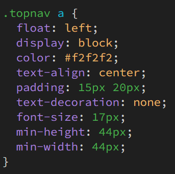 Example of pixel width in code
